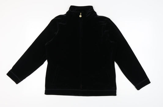 Marks and Spencer Women's Black Full Zip Sweatshirt Size 14