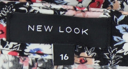 New Look Women's Multicoloured Floral Skirt Size 16