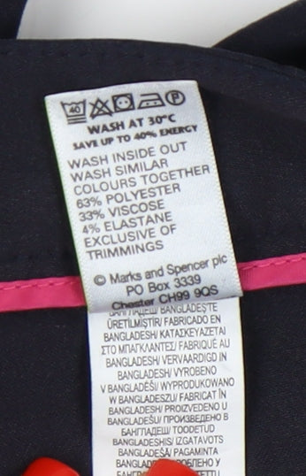 Marks and Spencer Women's Black Straight Trousers, Size 10