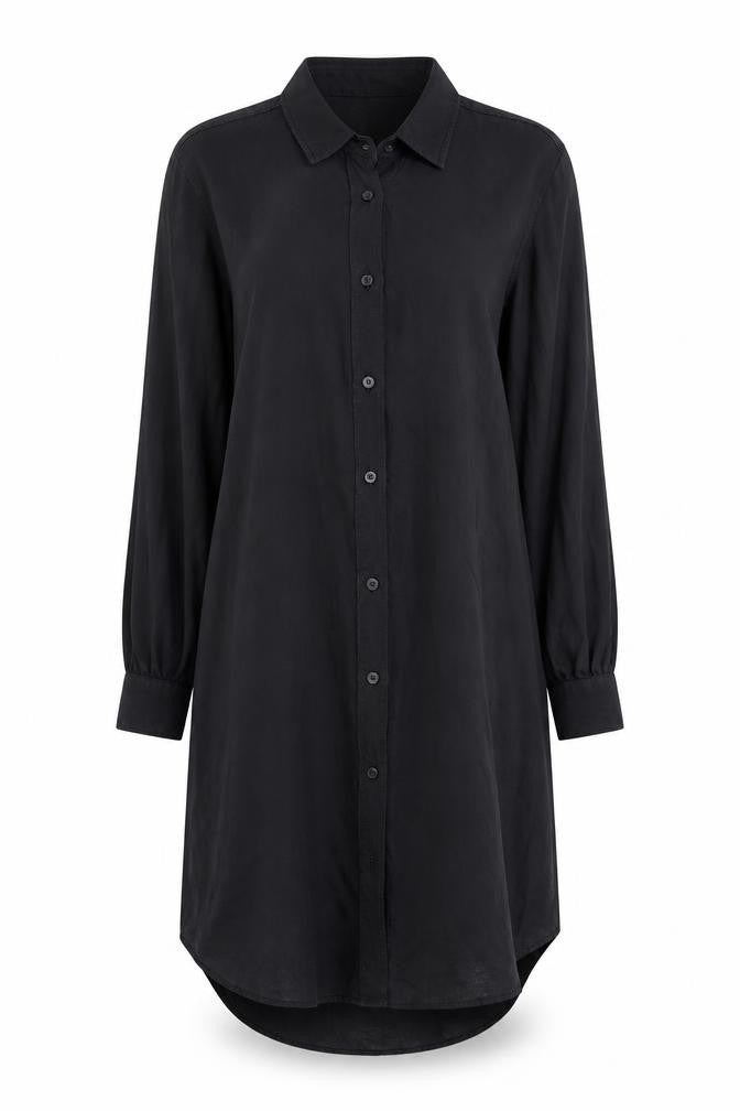 H&M Women's Black Shirt Dress, Size 8 Long Sleeve