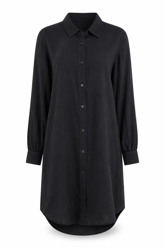 H&M Women's Black Shirt Dress, Size 8 Long Sleeve