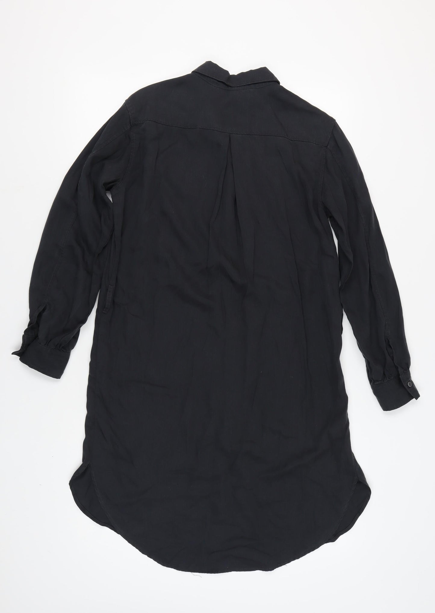 H&M Women's Black Shirt Dress, Size 8 Long Sleeve