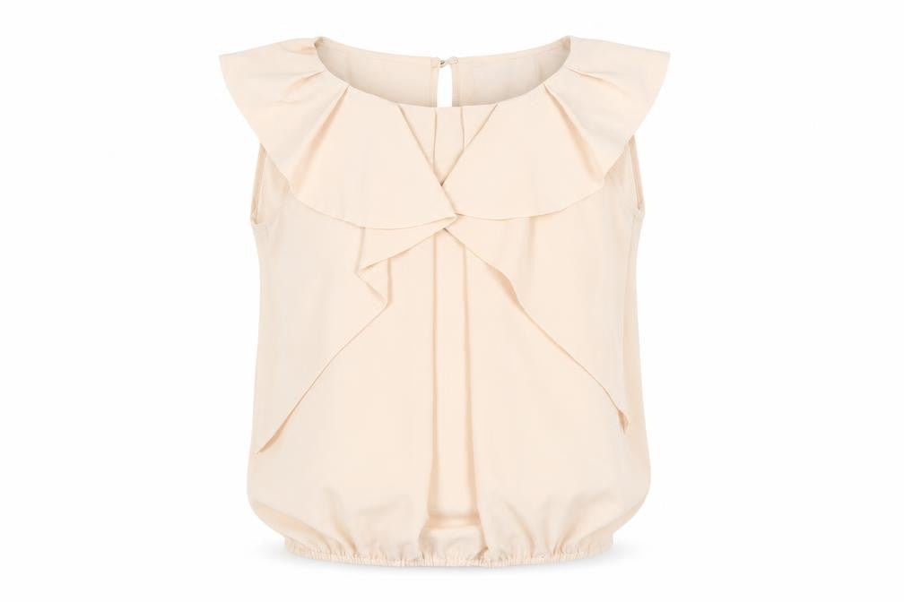 River Island Women's Beige Sleeveless Blouse UK 12