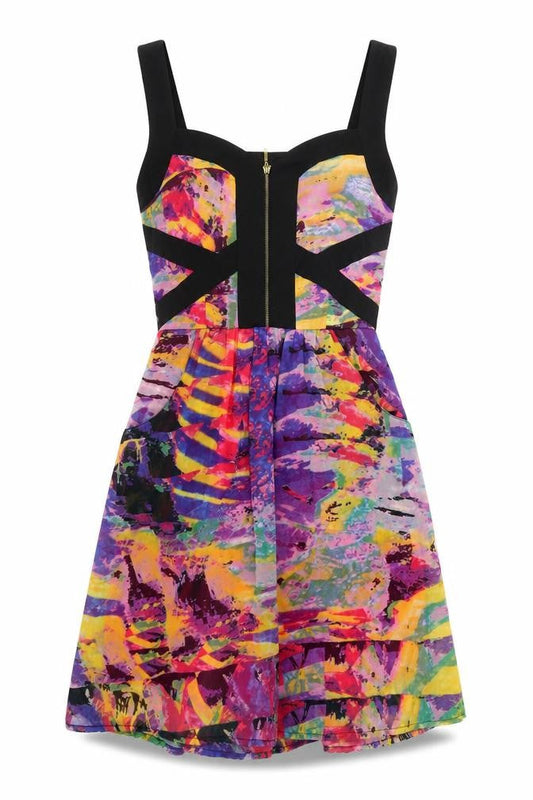 Quiz Women's Multicoloured Fit & Flare Dress Size 6