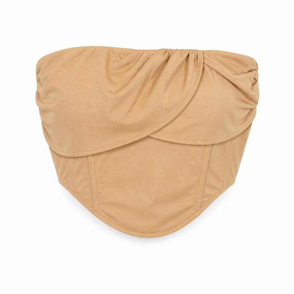 PrettyLittleThing Beige Women's Sleeveless Top UK 12