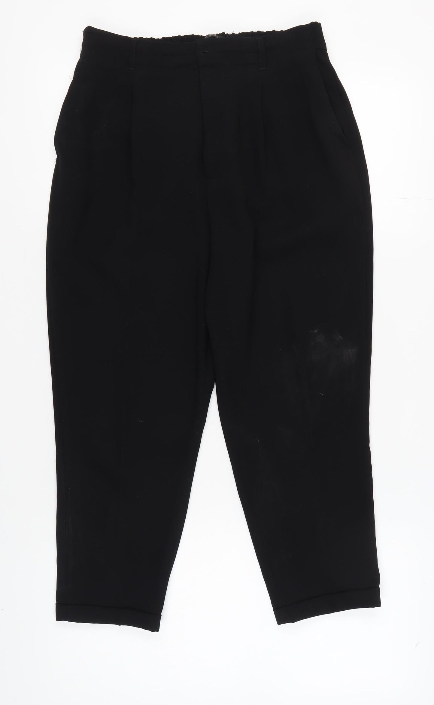 Zara Women's Black Cropped Trousers - Size M