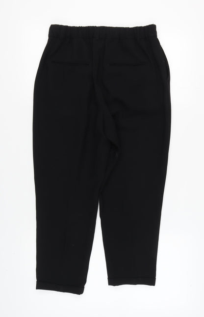 Zara Women's Black Cropped Trousers - Size M
