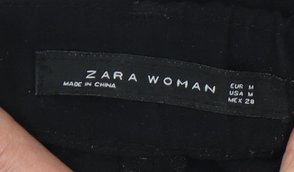 Zara Women's Black Cropped Trousers - Size M