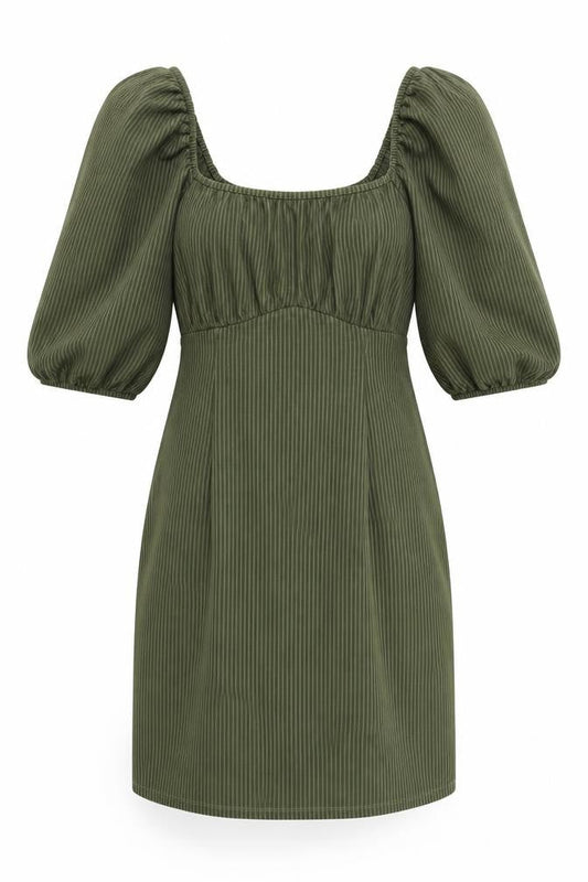 Very Women's Green Striped Dress, Size 12