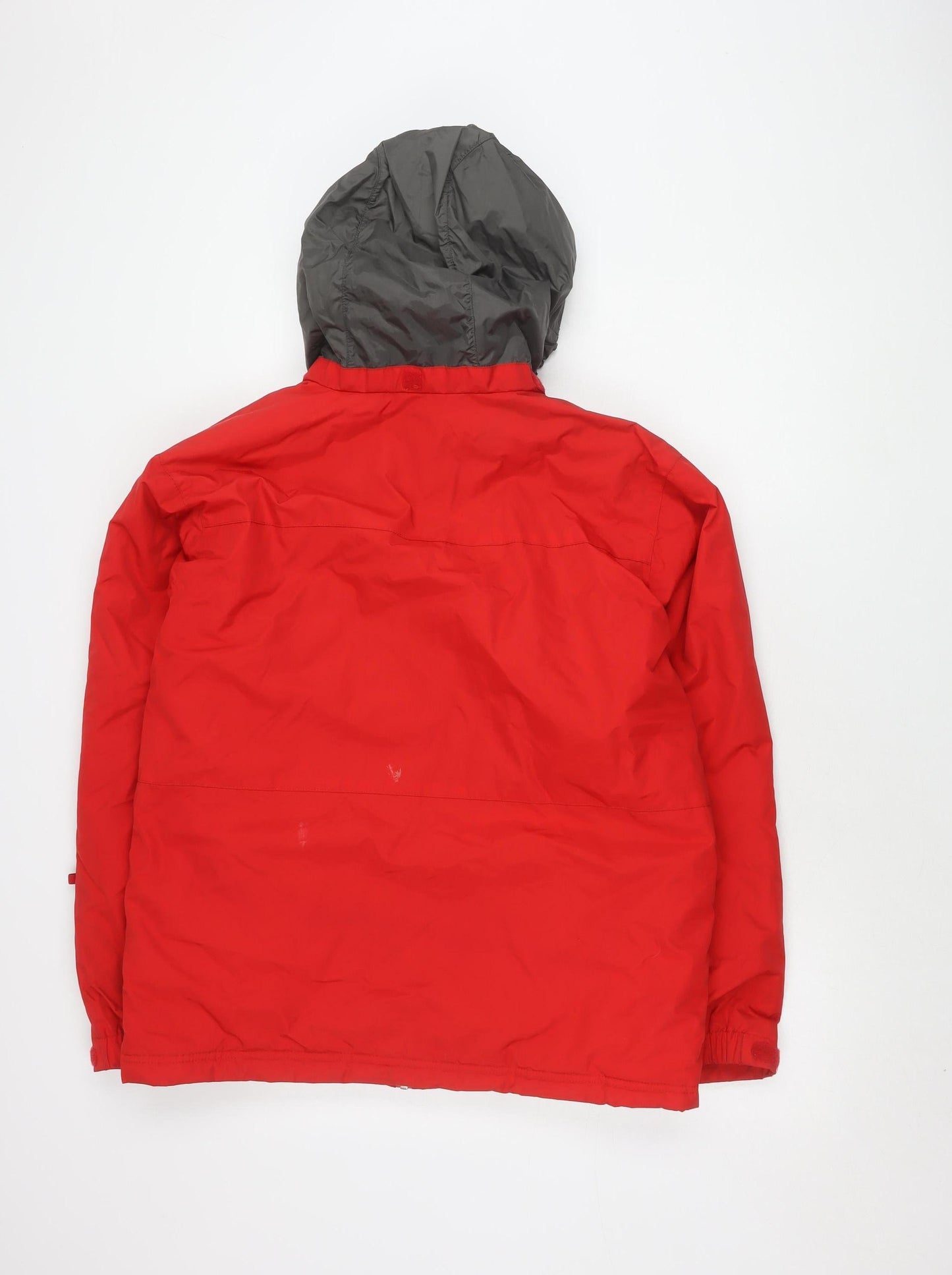 Decathlon Men's Red Puffer Jacket S, Hooded Outdoor