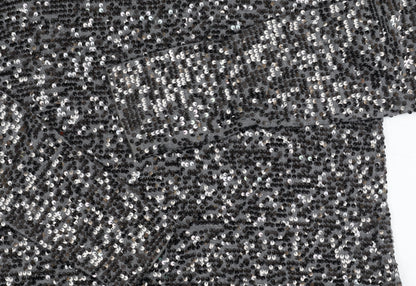 Oasis Women's Grey Sequin Long Sleeve Top M