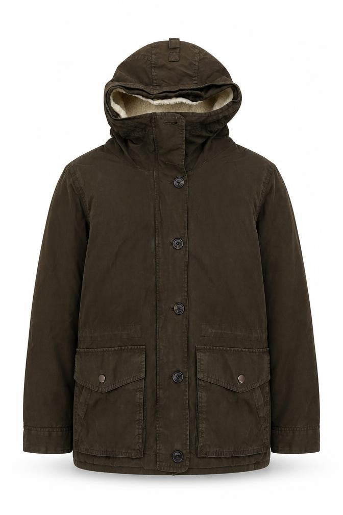 Gap Men's Green S Overcoat Hooded Casual Jacket