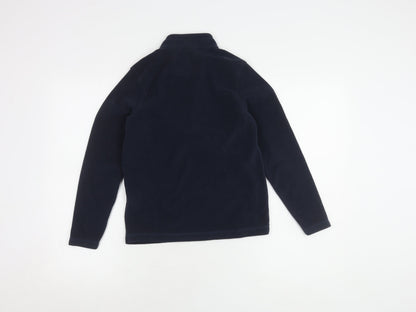 Back view of Regatta boys’ blue fleece sweatshirt, size 13, years, 1/4 zip