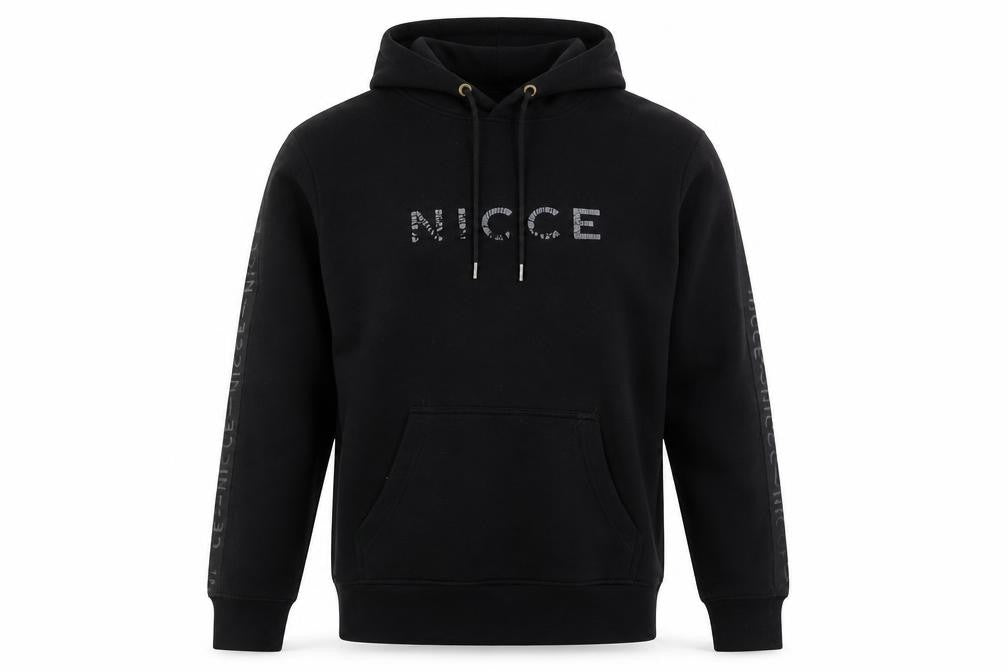 NICCE Men's Black Pullover Hoodie, Size S, Graphic Logo