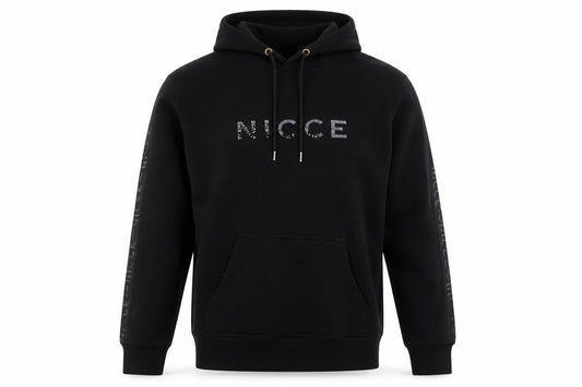 NICCE Men's Black Pullover Hoodie, Size S, Graphic Logo