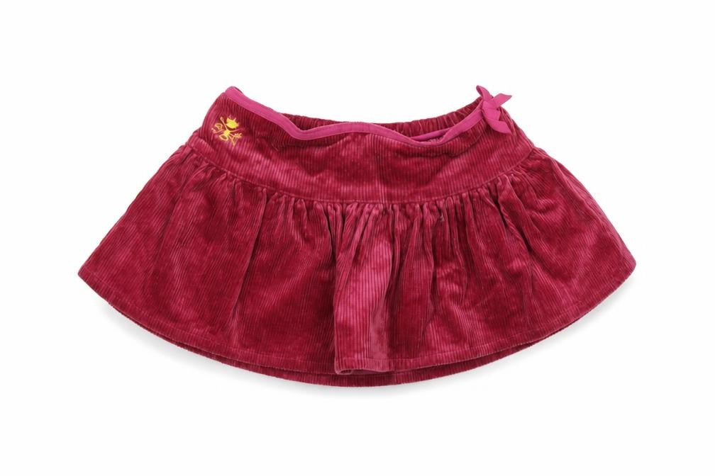 Ralph Lauren Girls Red Corduroy Flare Skirt 2 Years