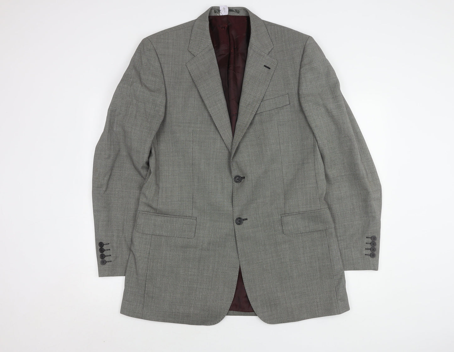 Chester by Chester Barrie Men's Grey Wool Blazer 40L