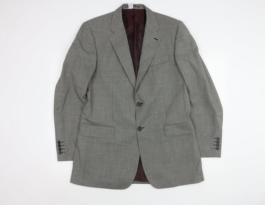 Chester by Chester Barrie Men's Grey Wool Blazer 40L