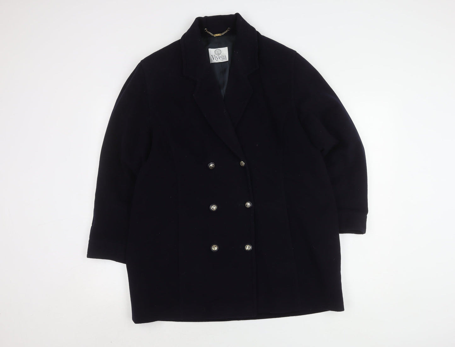 Viyella Women's Black Wool Blend Petite Coat