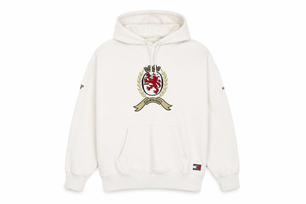 Tommy Jeans Unisex Adults White Pullover Hoodie S