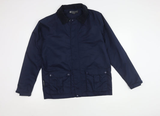 Mountain Essentials Men's Blue Jacket - S, Mid-Length, Outdoor