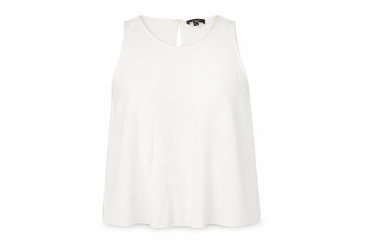 Massimo Dutti Women's White Sleeveless Blouse XS