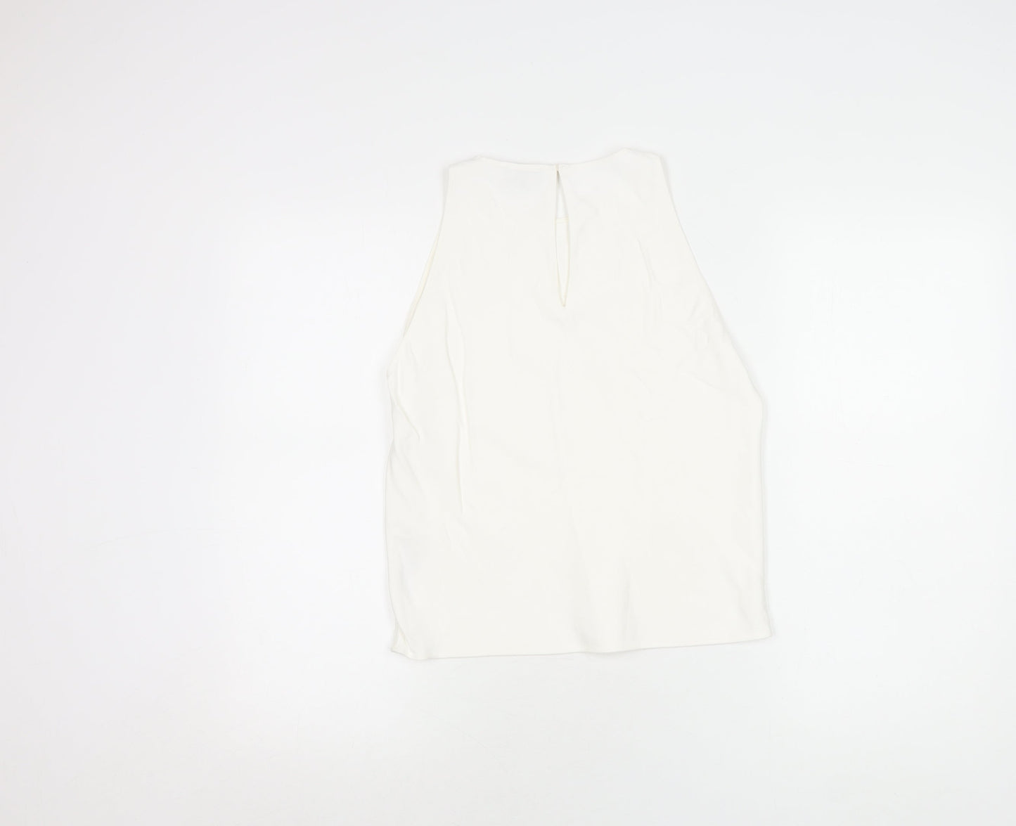 Massimo Dutti Women's White Sleeveless Blouse XS