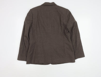 Eastex Women's Brown Wool Blend Suit Jacket Size 12