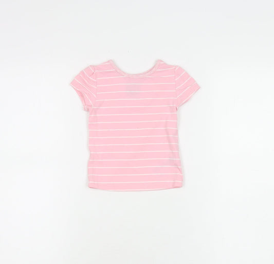 Mantaray Girls Pink Striped T-Shirt 12-18 Months
