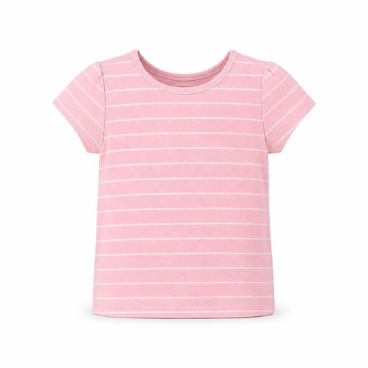 Mantaray Girls Pink Striped T-Shirt 12-18 Months