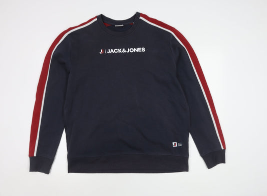 Jack & Jones Men's XL Blue Pullover Jumper