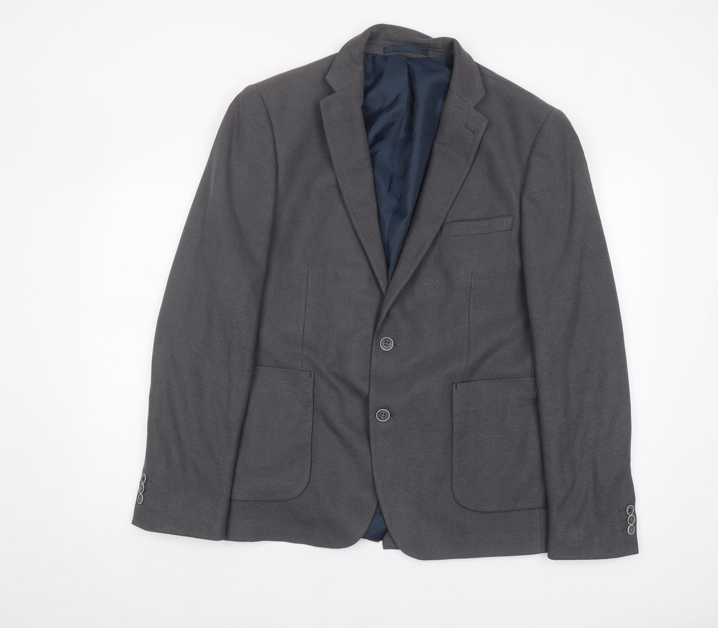 Burton Men's Grey Slim Fit Blazer, Size 44R, Formal