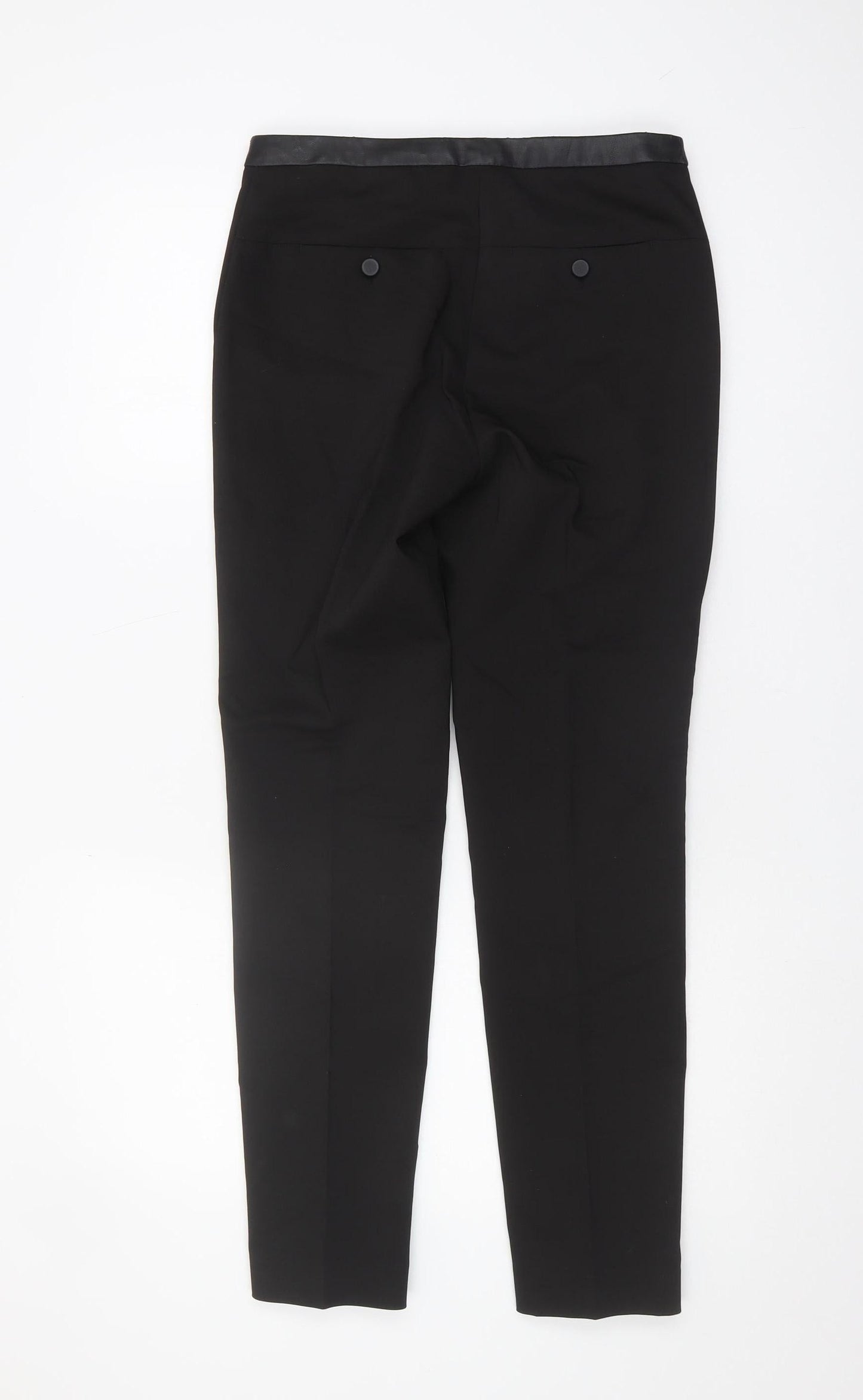 H&M Women's Black Size 8 Flat Front Trousers