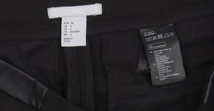 H&M Women's Black Size 8 Flat Front Trousers