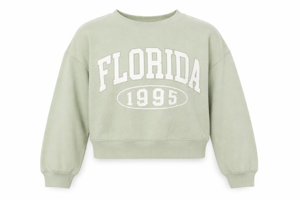 New Look Girls Green Graphic Sweatshirt 10-11 Years Pullover