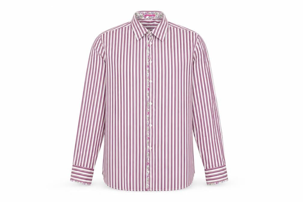 Ted Baker Men's Multicoloured Striped Button-Up Shirt
