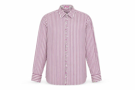 Ted Baker Men's Multicoloured Striped Button-Up Shirt