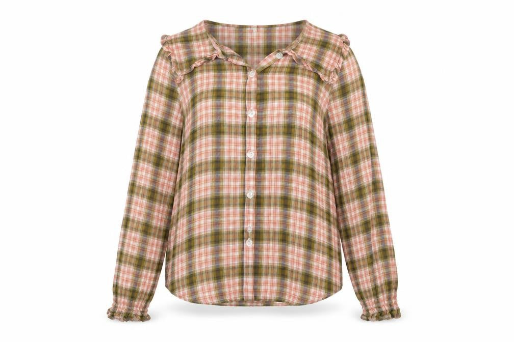Next Women's Multicoloured Plaid Button-Up Shirt