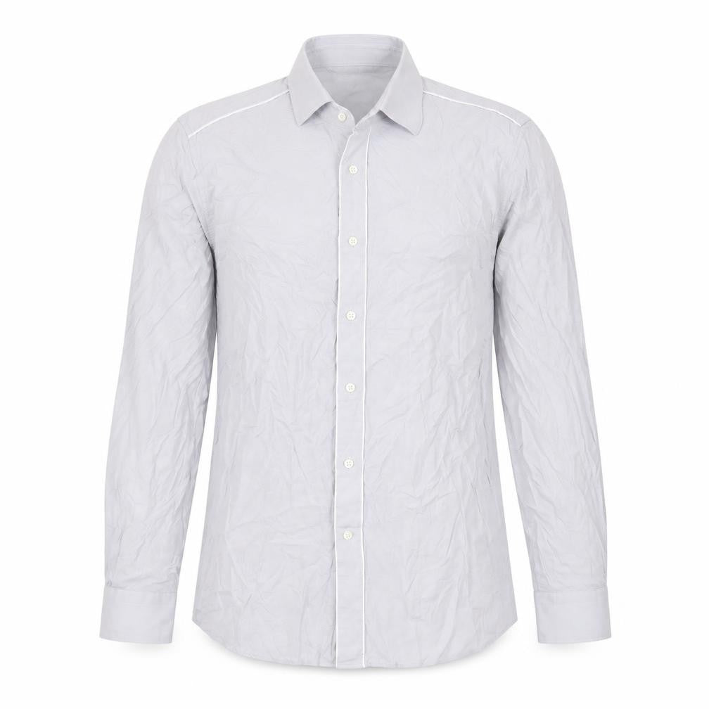 Reiss Women's Grey Button-Up Shirt Medium