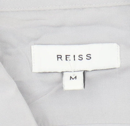 Reiss Women's Grey Button-Up Shirt Medium
