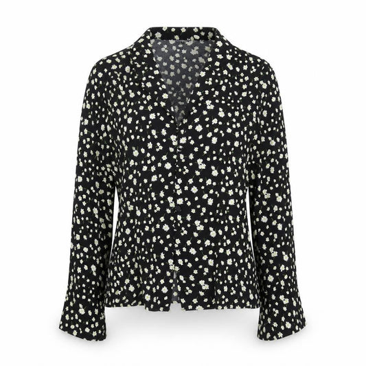 Marks and Spencer Women's Floral Blouse, Black 8 Petite