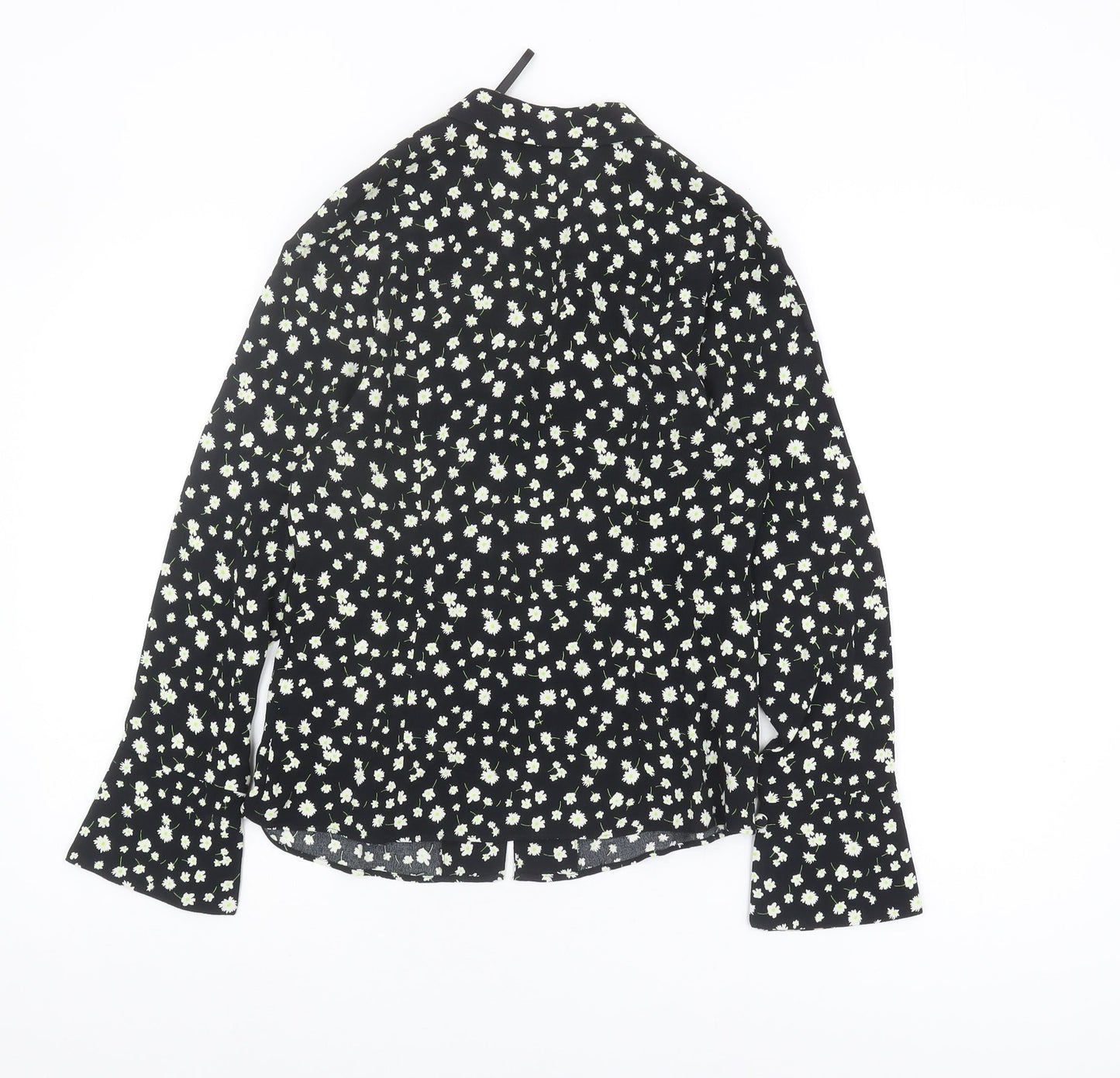 Marks and Spencer Women's Floral Blouse, Black 8 Petite