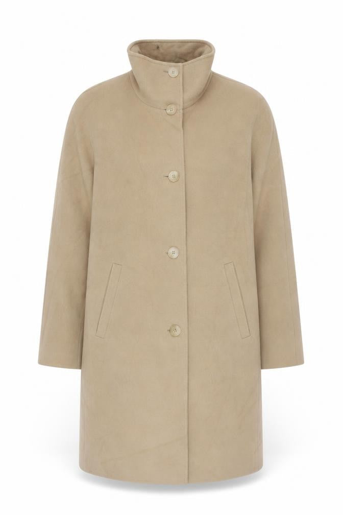 Marks & Spencer Women's Beige Wool Blend Overcoat