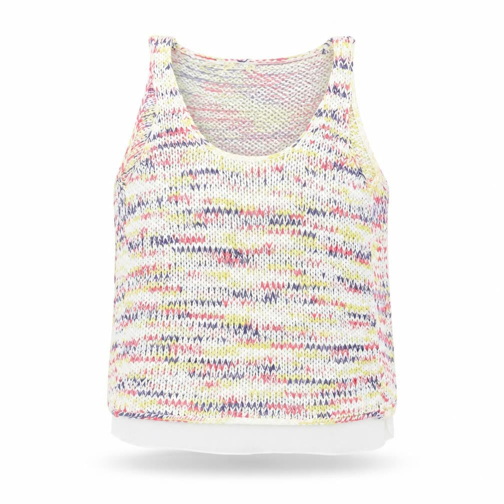 Bershka Women's Multicoloured Knit Tank Top M