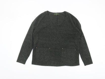 Next Women's Black V-Neck Pullover Jumper Size 12