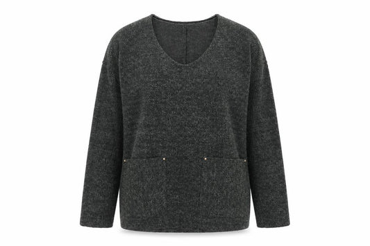 Next Women's Black V-Neck Pullover Jumper Size 12
