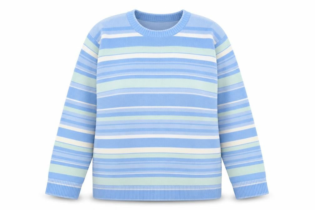 Berkertex Women's Blue Striped Pullover Jumper