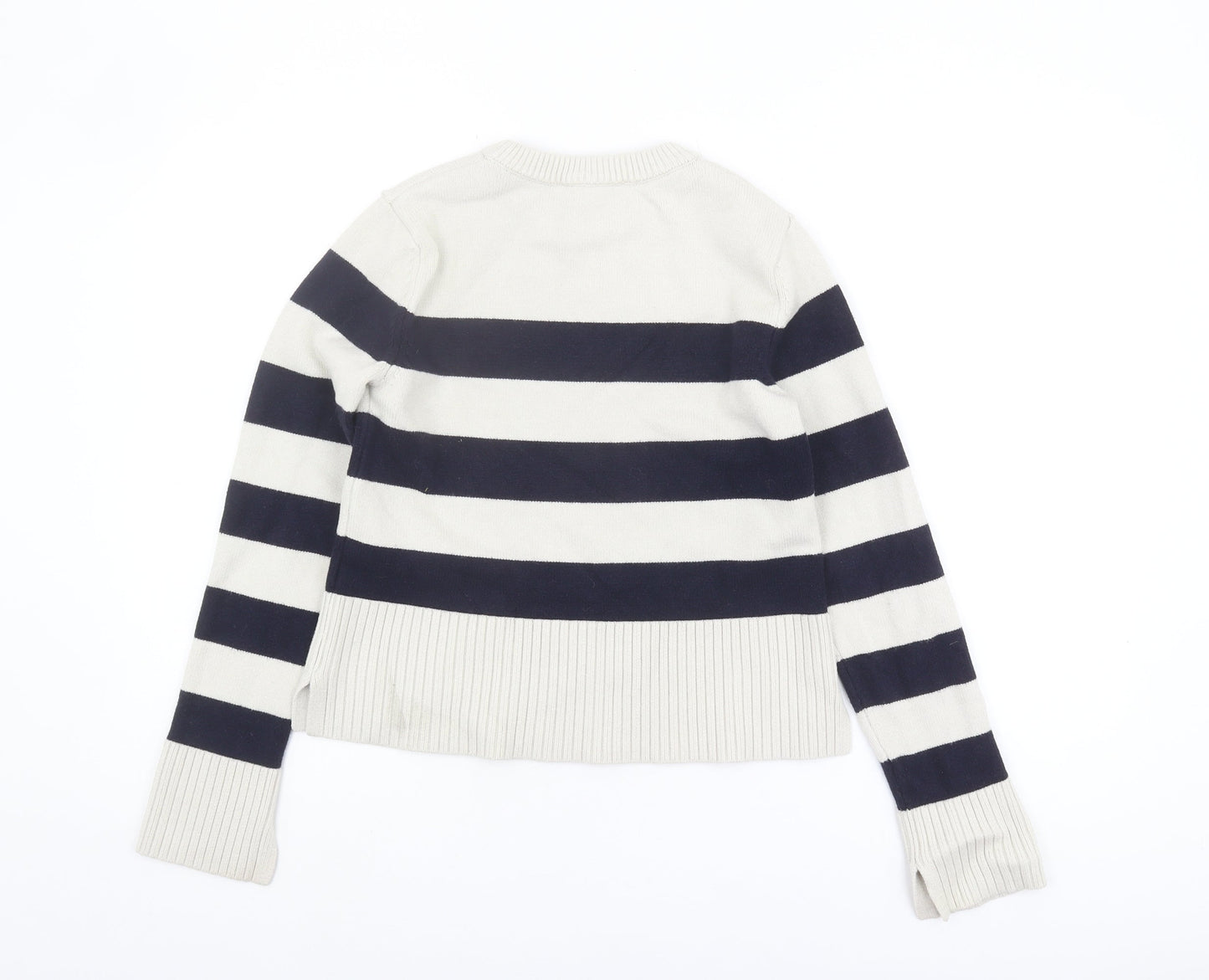 Zara Women's Multicoloured Striped Pullover Jumper M