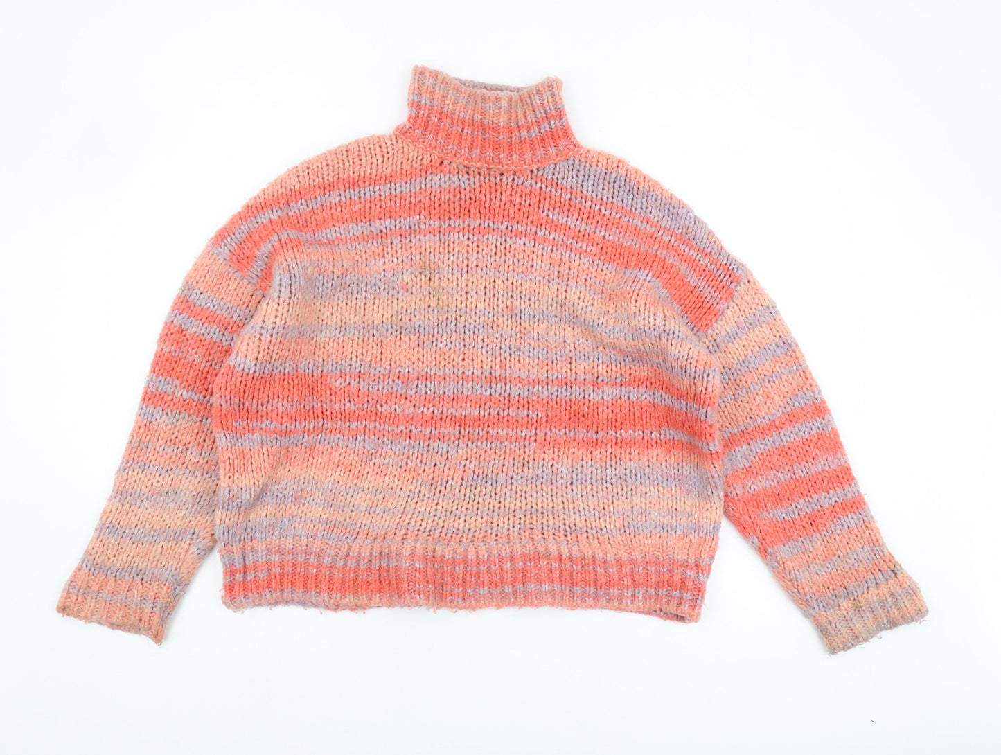 Bershka Women's Multicoloured Roll Neck Jumper, S