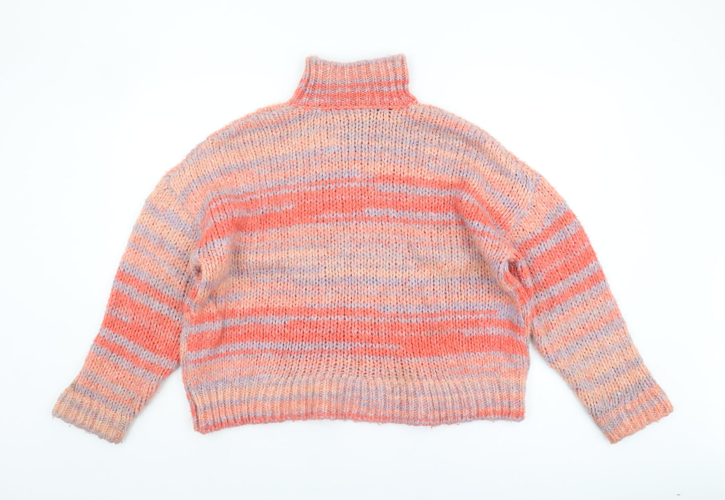 Bershka Women's Multicoloured Roll Neck Jumper, S